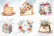 Watercolor Woman's Birthday Clipart, a Graphic by designcity5 (Thumbnail 3 of 5)