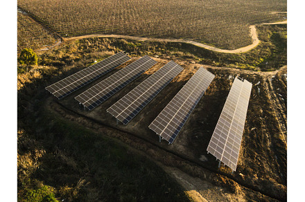 Aerial view of solar power plant, an Industrial Photo by LARISA BLINOVA