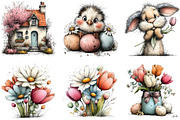 Watercolor Spring Easter Clipart, an Illustration by Sublimation Artist (Thumbnail 5 of 7)
