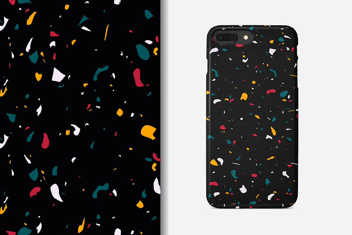 Dark Terrazzo Seamless Pattern, a Pattern Graphic by Krolja (Photo 5 of 5)