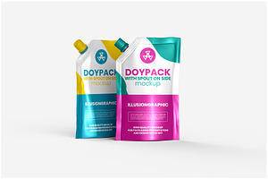 Doypack With Spout On Side Mockup