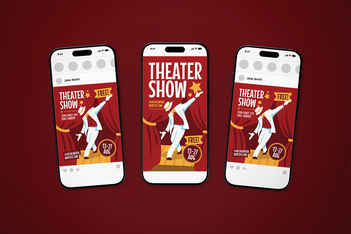 Theater Show Event Flyer Set, a Flyer Template by The Good Store (Photo 2 of 2)