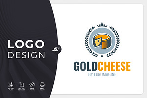 Gold Cheese Logo Template