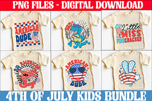 4th of July Kids Png Bundle
