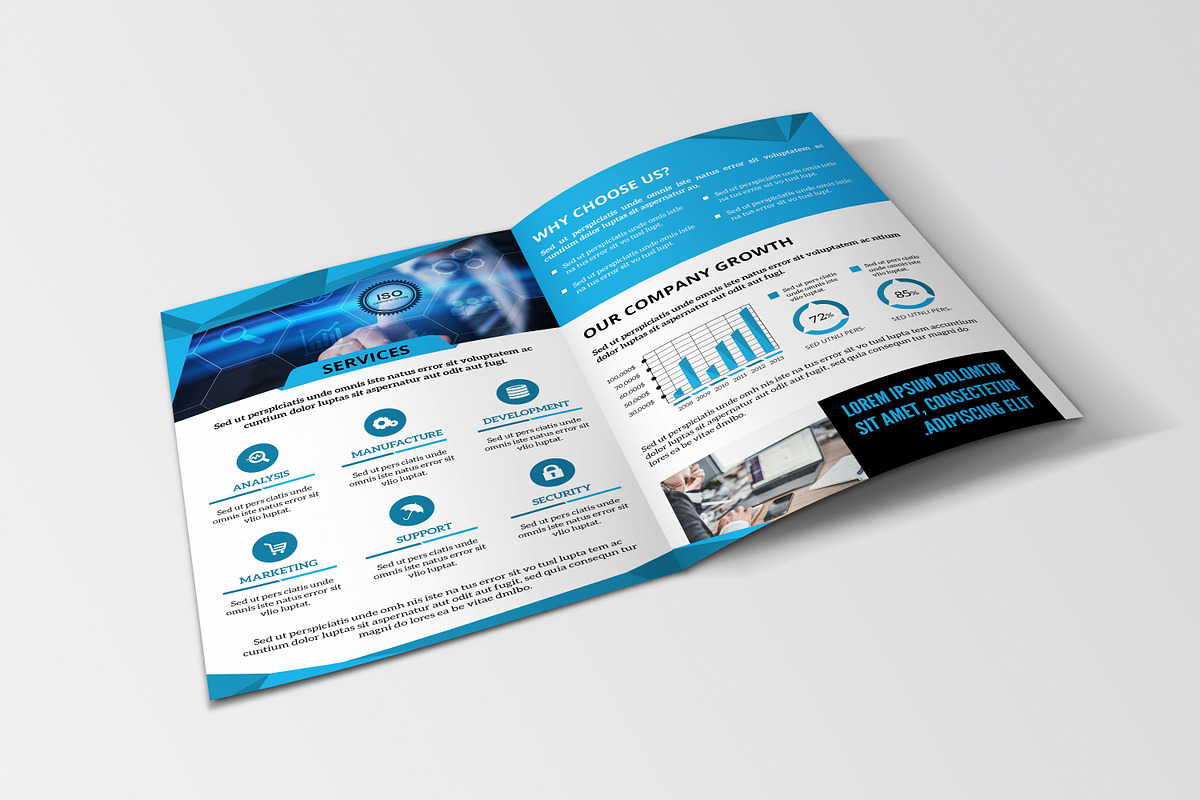 Business Bifold Brochure, a Brochure Template by retrographix (Photo 2 of 5)