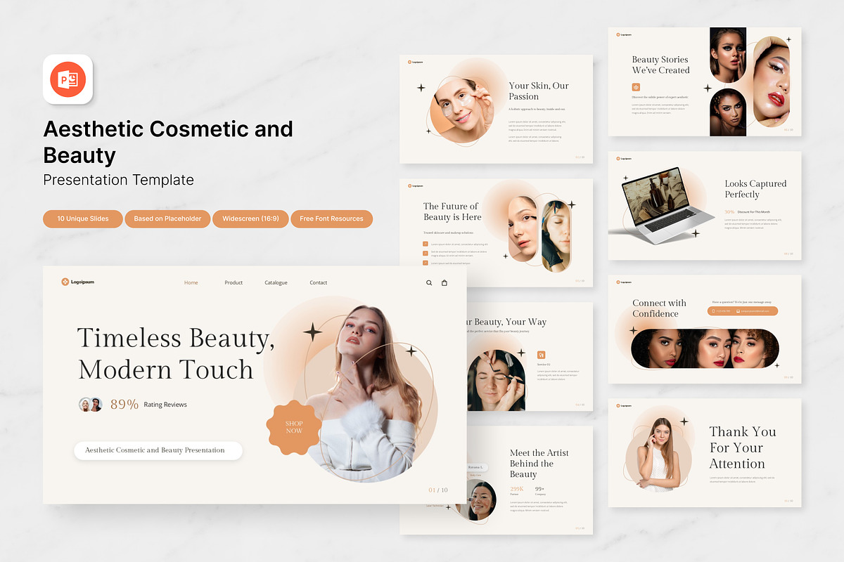 Aesthetic Cosmetic & Beauty PPT, a Presentation Template by Antstheme (Photo 1 of 2)