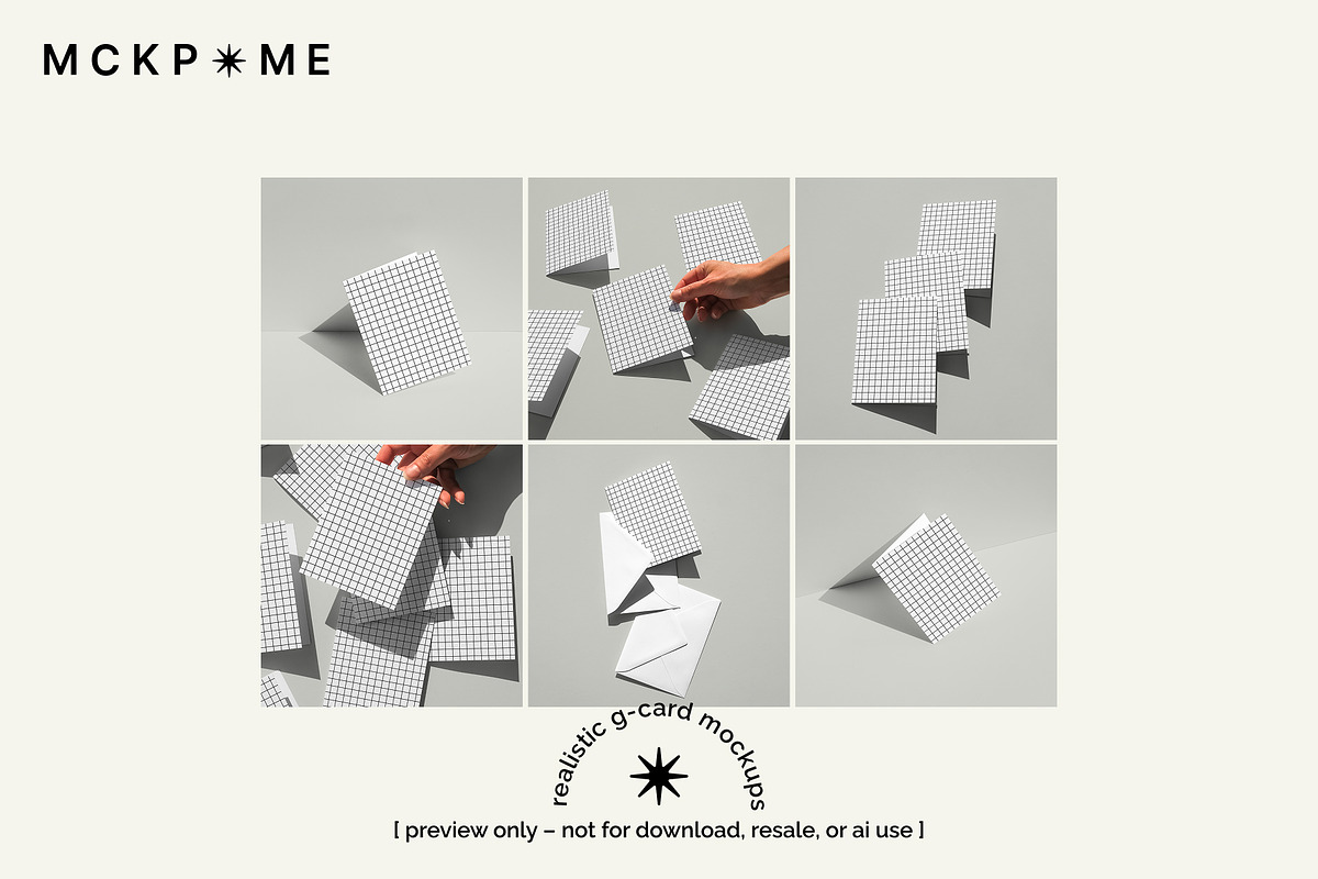 US A2 multiple postcard mockup set, a Merchandise Mockup by MCKP*ME