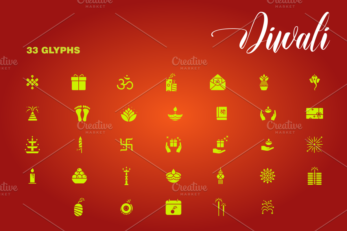 Diwali Icons, an Icon by Amogh Design (Photo 2 of 2)