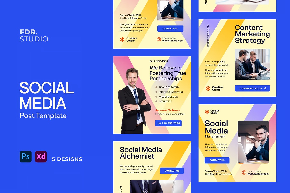 Digital Marketing Social Media, a Social Media Template by FDR Studio (Photo 1 of 3)