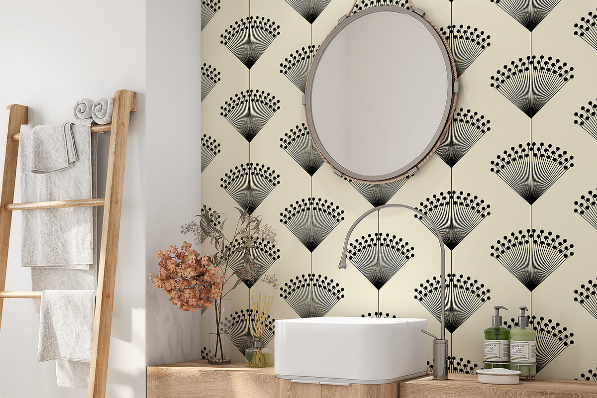 Decorative Geometric Fans, a Wallpaper Graphic by MalyskaStudio (Photo 6 of 7)