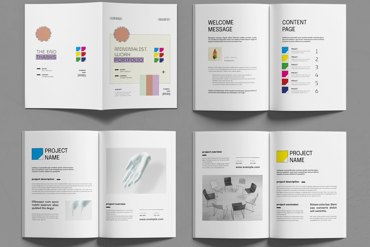 Minimalist Portfolio Layout, a Brochure Template by MightyDesign (Photo 2 of 6)
