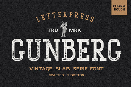 Gunberg Slab Serif, a Slab Serif Font by Vultype Co.