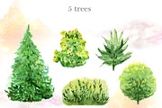 Watercolor Houses and Plants, an Illustration by ViсkyArtDesign (Thumbnail 10 of 14)