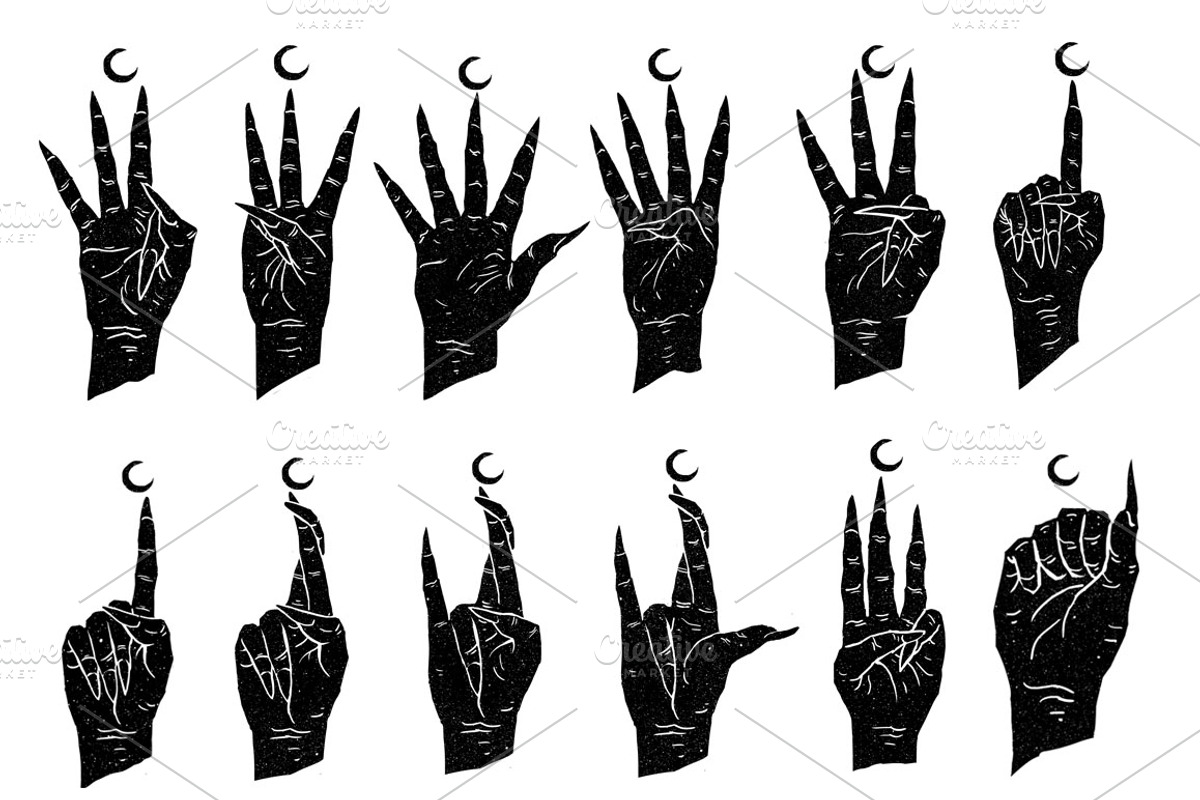 30 Silhouette Design Hand Gestures, an Education Illustration by Design by sebrodbrick (Photo 3 of 4)