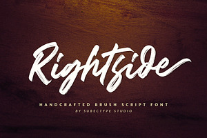 Rightside / Brush Script Font