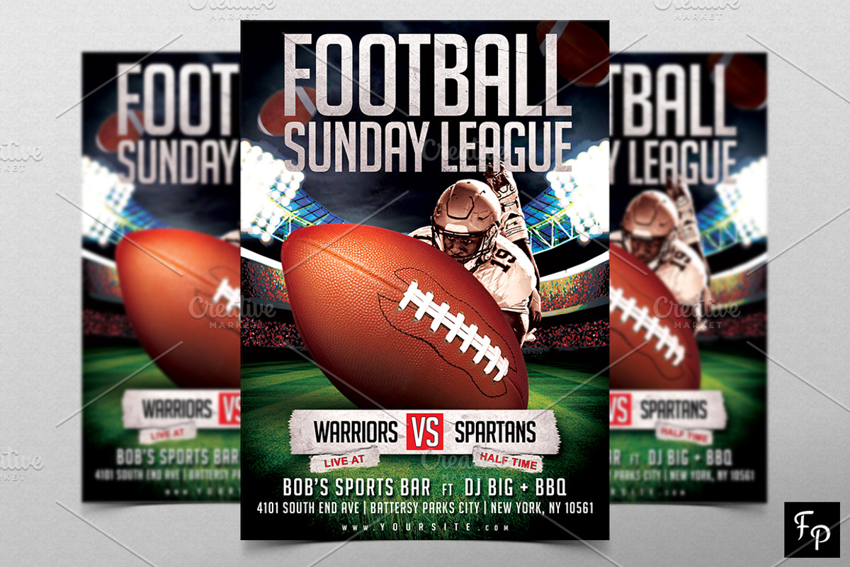 Football Flyer, a Flyer Template by FlyerPig (Photo 1 of 3)