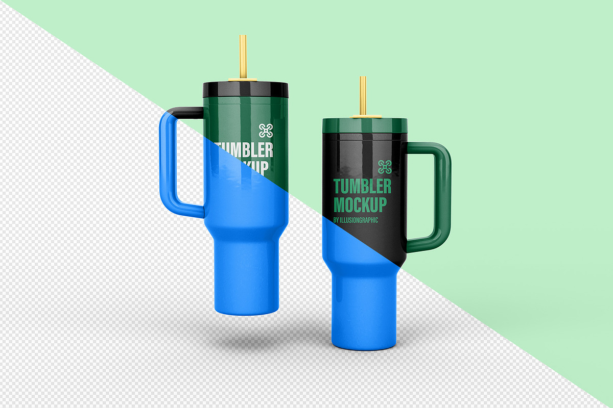 Tumbler Mockup - 6 views, a Cups & Container Mockup by Illusiongraphic (Photo 9 of 17)