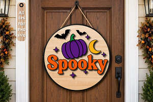 Spooky Halloween Laser Cut SVG, an Object Graphic by Canvas Craft
