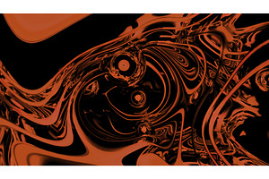 Abstract red and black liquid tunnel, an Illustration by Media Whale Stock