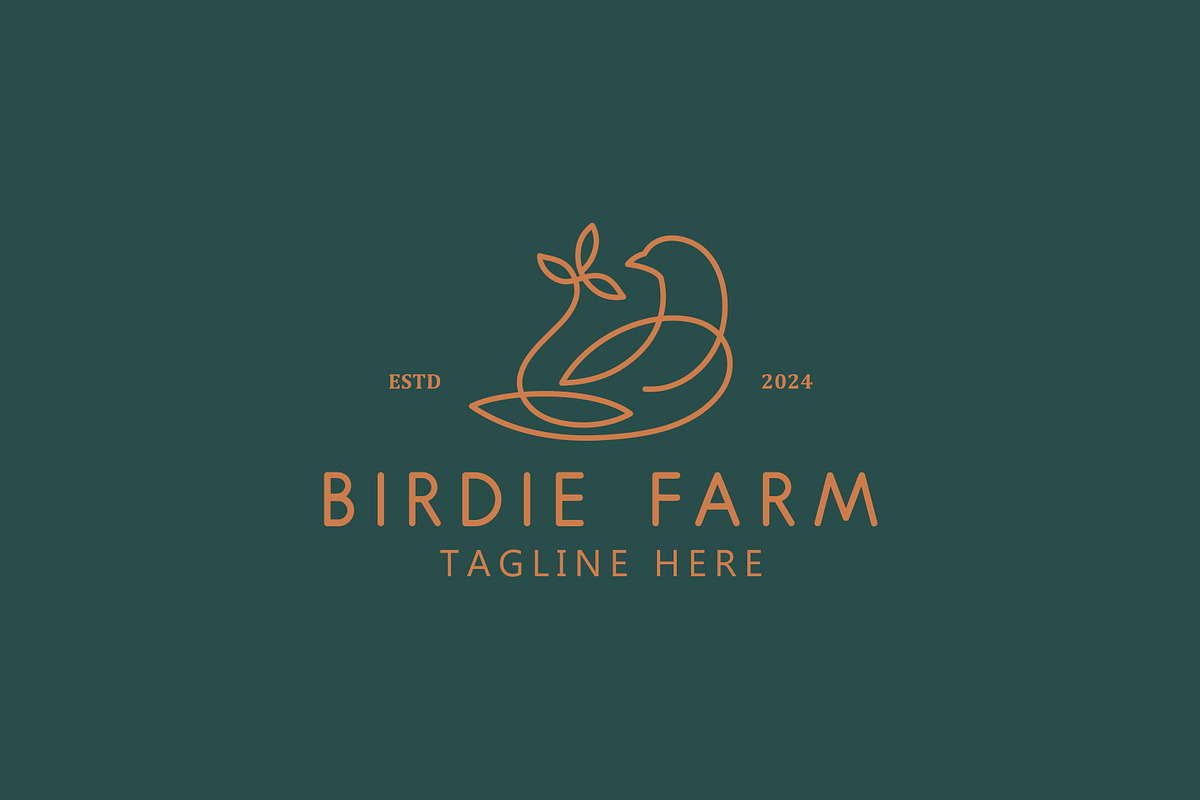 Birdie Dove Nest Logo Foliage, a Branding & Logo Template by Signatoro (Photo 1 of 2)