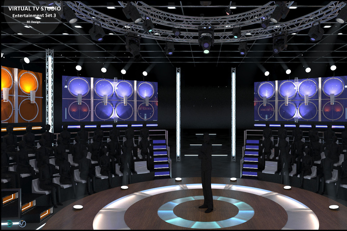 TV Studio Entertainment Set 3, a Furniture 3D Model by akerStudio (Photo 11 of 22)