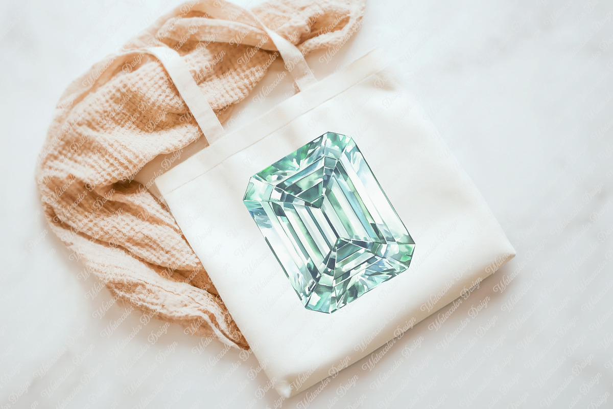Luxury Diamond ClipArt, an Illustration by Watercolor design (Photo 6 of 12)