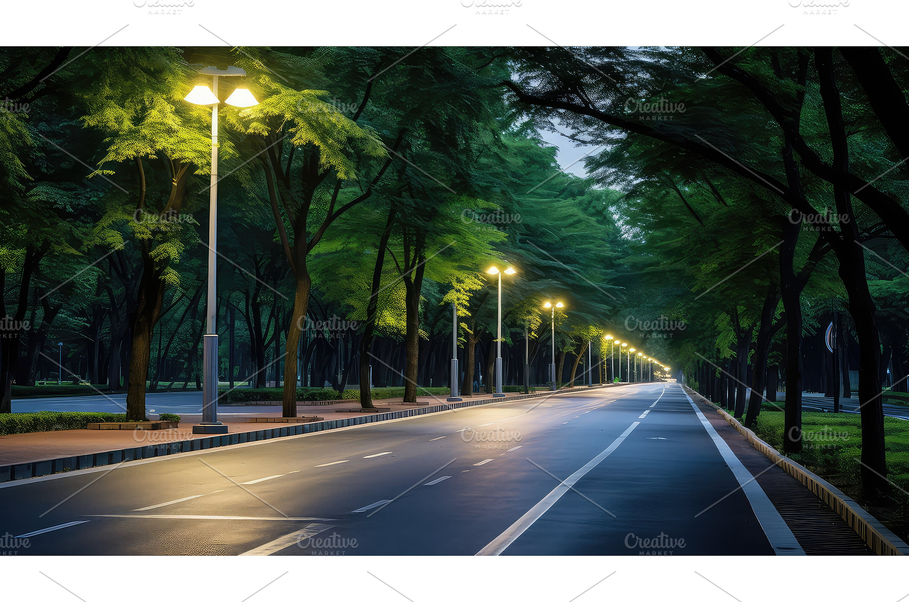 pavement light road background ai, a Transportation Photo by pikepicture