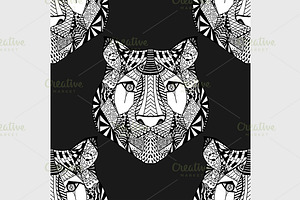 Tiger Pattern. Vector Illustration