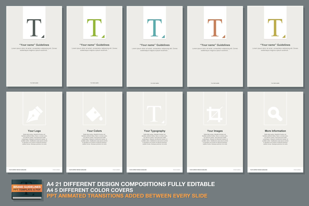 PPT Brand Guidelines Template, a Presentation Template by Makoto (Photo 3 of 5)