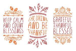 Thanksgiving - handdrawn elements 2