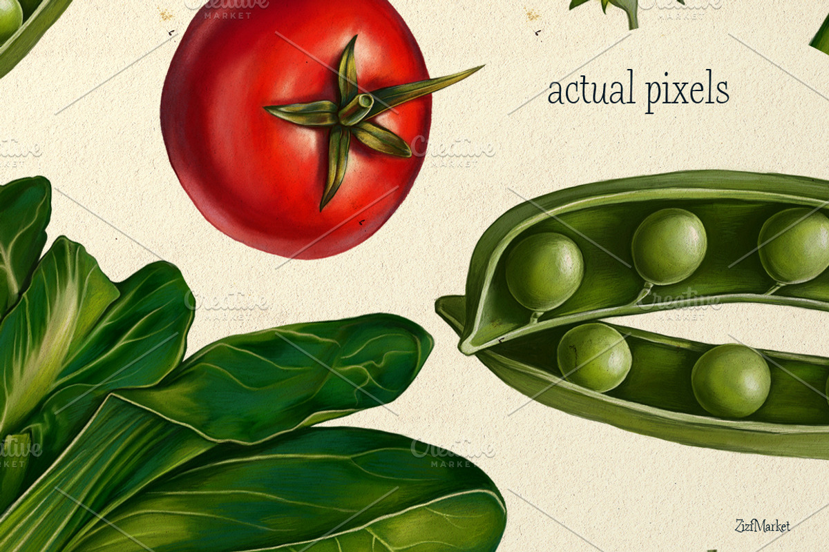 Vegetable Patterns Set, a Pattern Graphic by ZiziMarket (Photo 3 of 4)