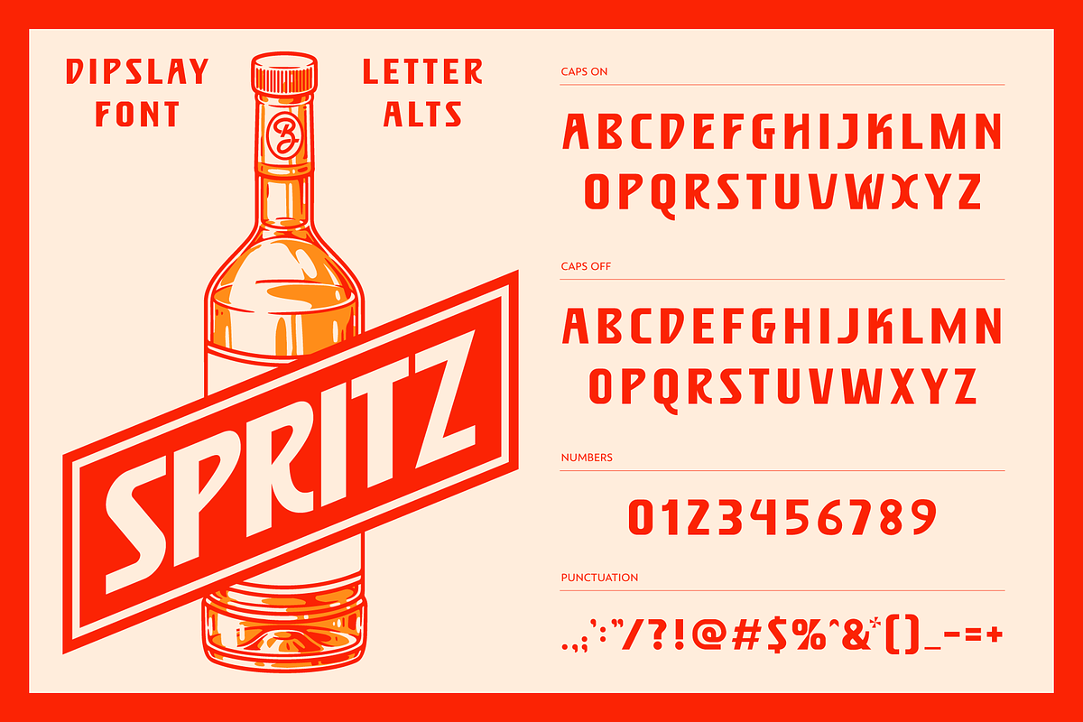 BDC Spritz Display font, a Font by Brethrendesignco (Photo 3 of 4)