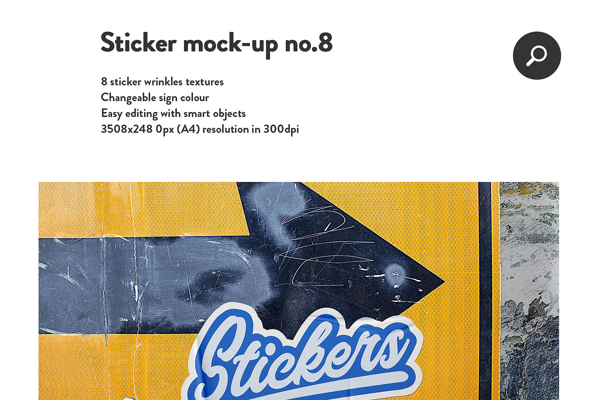 8 Sticker & logo mock bundle, a Product Mockup by PrintPixel (Photo 10 of 10)
