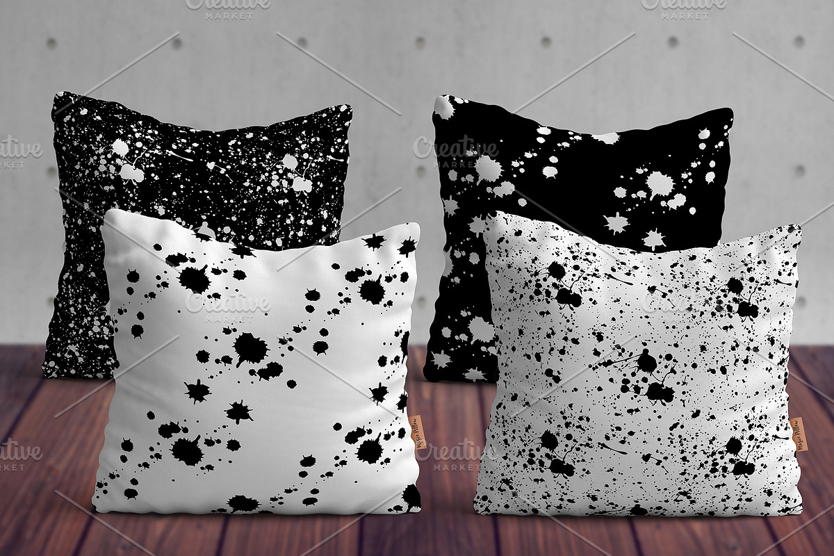 Paint Splatter & Stroke Patterns, a Pattern Graphic by NKTN graphics (Photo 4 of 16)
