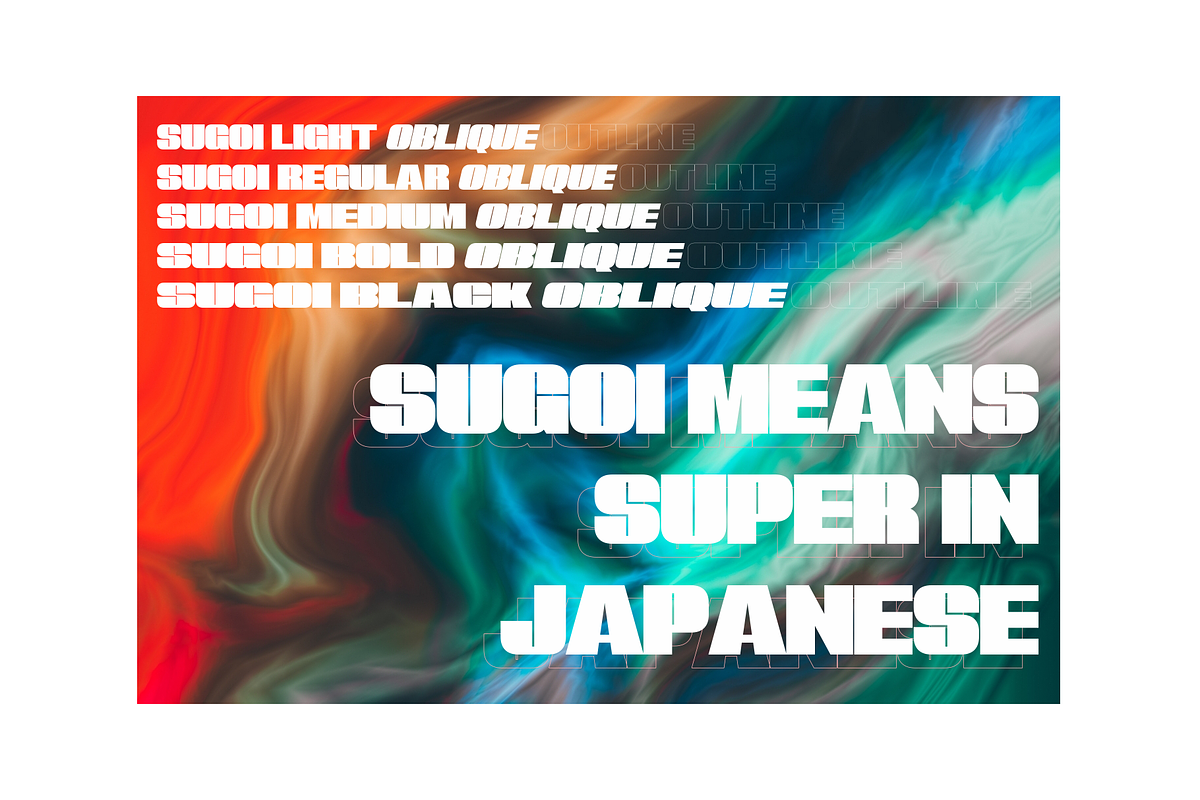 Sugoi Font Family, a Sans Serif Font by YARARÀ STUDIO (Photo 4 of 6)