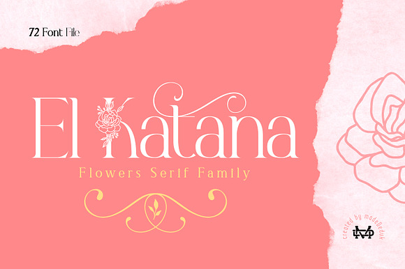 El Katana Family 72 Font preview 2