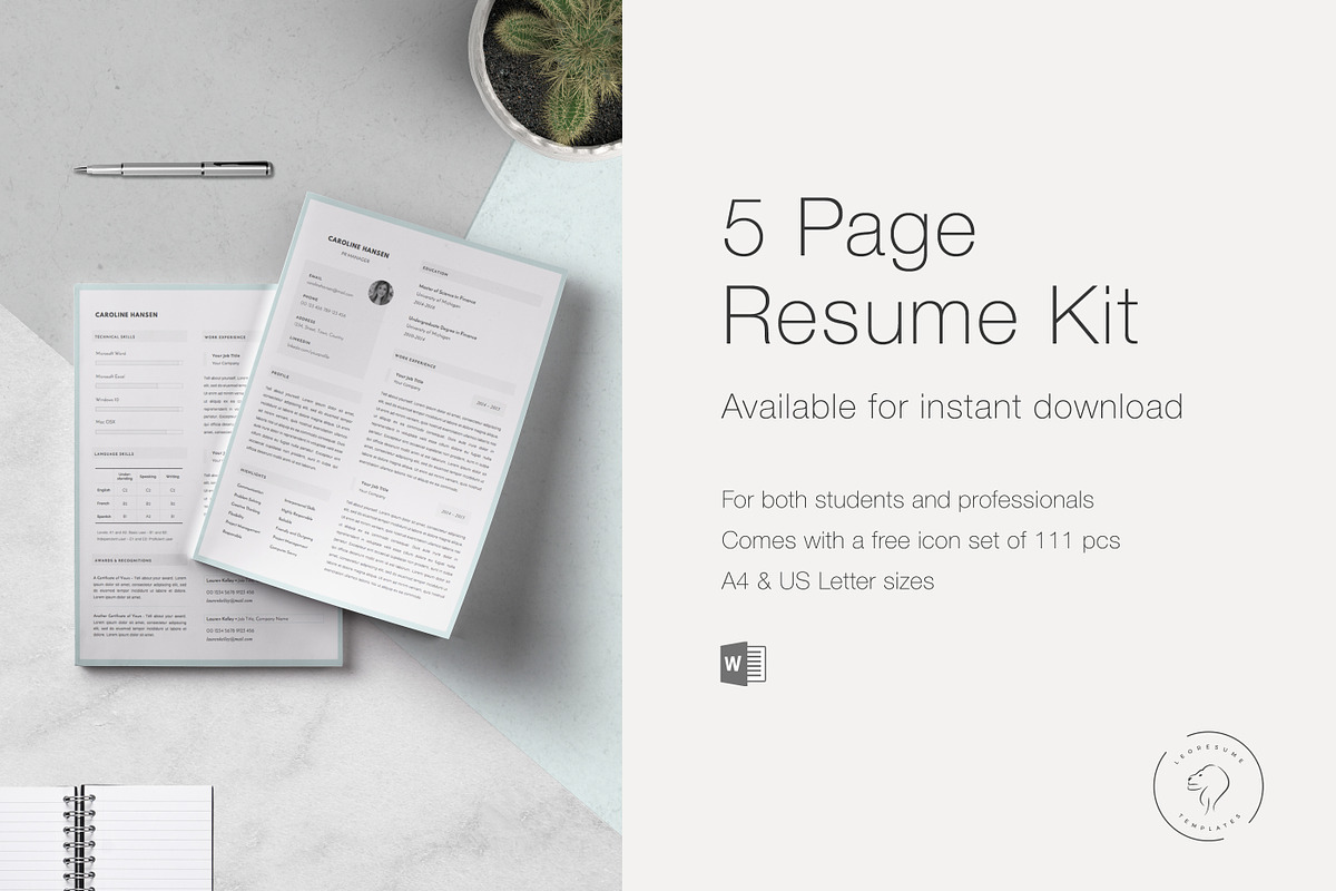 Resume and Cover Letter Template, a Resume Template by Leo Resume (Photo 7 of 7)