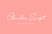Claudine Script, a Script Font by etigletters (Thumbnail 1 of 10)