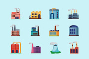 Industrial Buildings Set, a Templates & Theme by studiogstock (Thumbnail 1 of 3)