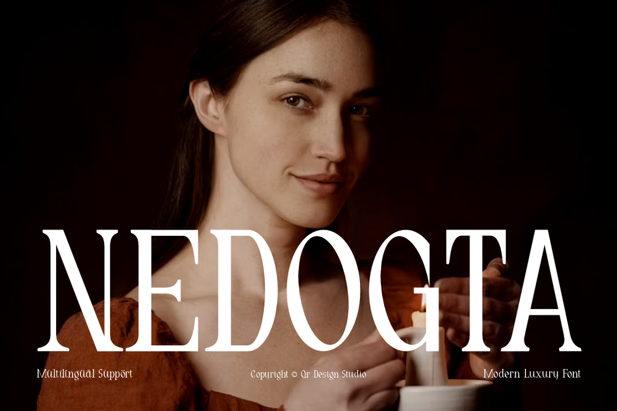 Nedogta - Modern Aesthetic Font, a Serif Font by QR Design Studio (Photo 1 of 13)