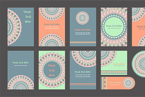 20 Mandala Vintage Template Card.