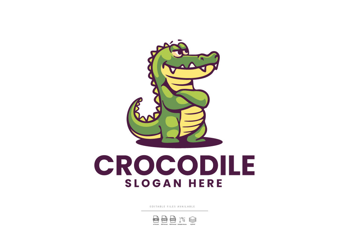 Crocodile Mascot Logo, a Branding & Logo Template by Ary_ngeblur