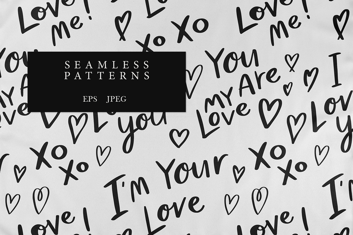 Love - Patterns Collection, a Pattern Graphic by PatrushevaYana