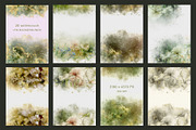Gold & Flower Watercolor Backgrounds, a Pattern Graphic by Suna Kosem (Thumbnail 7 of 19)