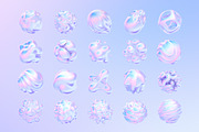Fluid Holographic Shapes, a Texture Illustration by Mockups & Illustrations (Thumbnail 2 of 9)