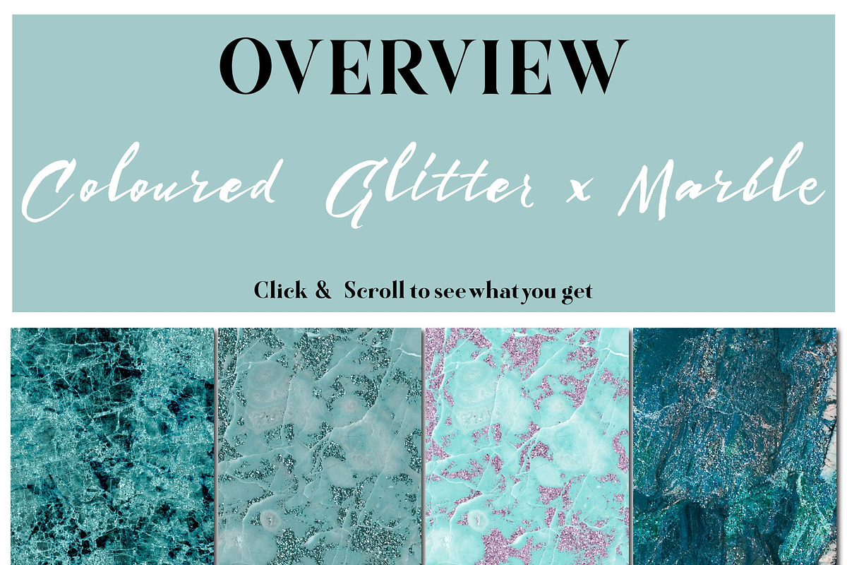 Glamorous Glitter x Marble Textures, a Texture Graphic by U + Me Studio (Photo 4 of 7)