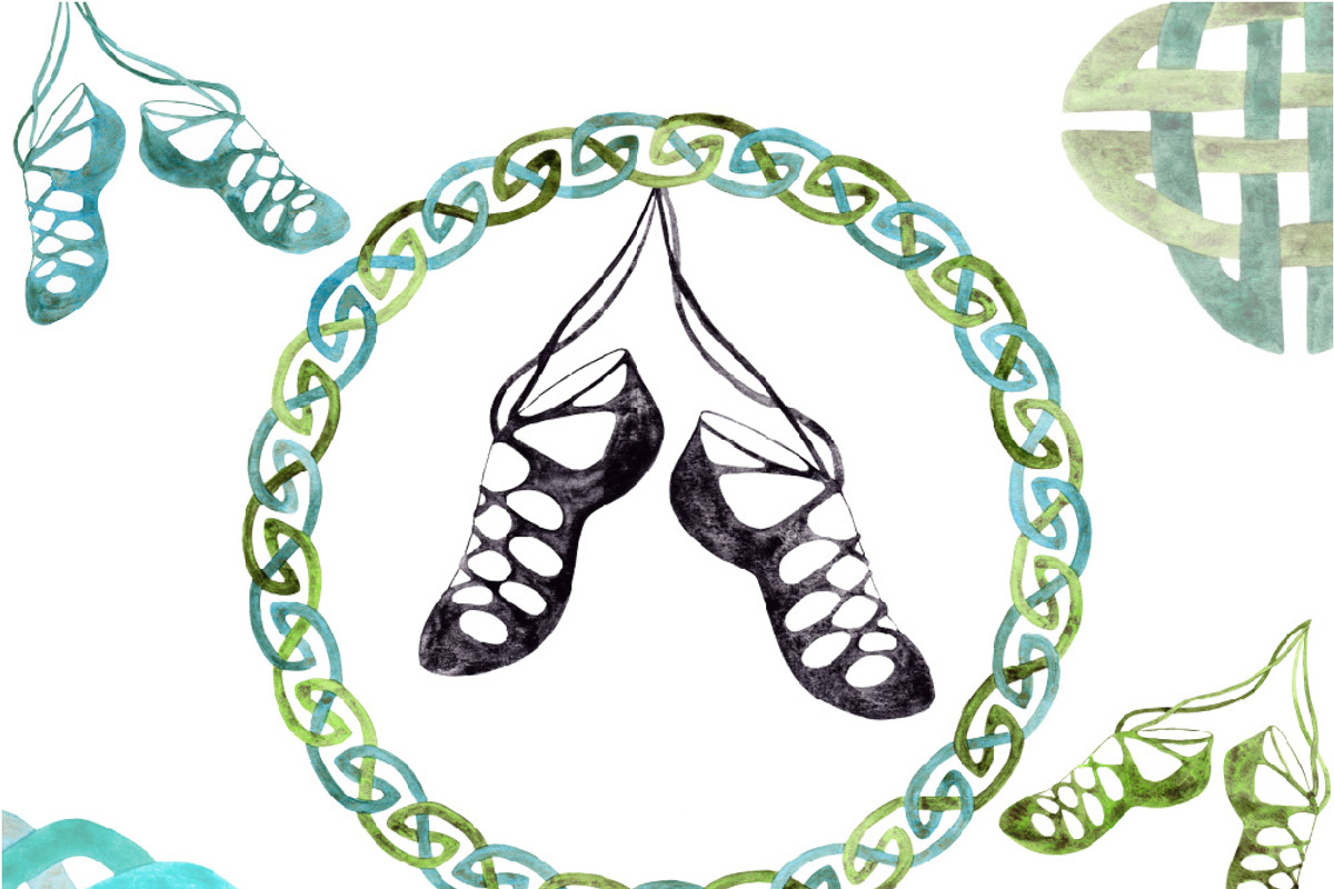 Irish Dancing Watercolor Graphics, an Illustration by LittleAcornGraphics (Photo 9 of 9)