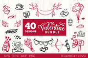 Valentines Day SVG bundle 40 designs, an Illustration by BlackCatsMedia (Thumbnail 6 of 6)