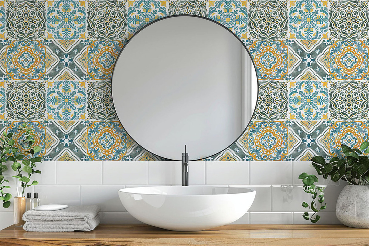 Azulejos watercolor tiles & Patterns, a Pattern Graphic by Jenny Quince (Photo 6 of 12)
