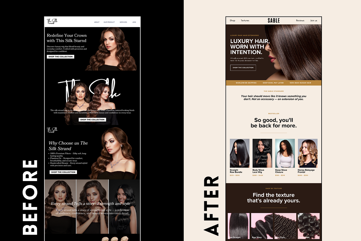 Hair Extensions Website Template, a Landing Page Template by wekreatif (Photo 4 of 5)